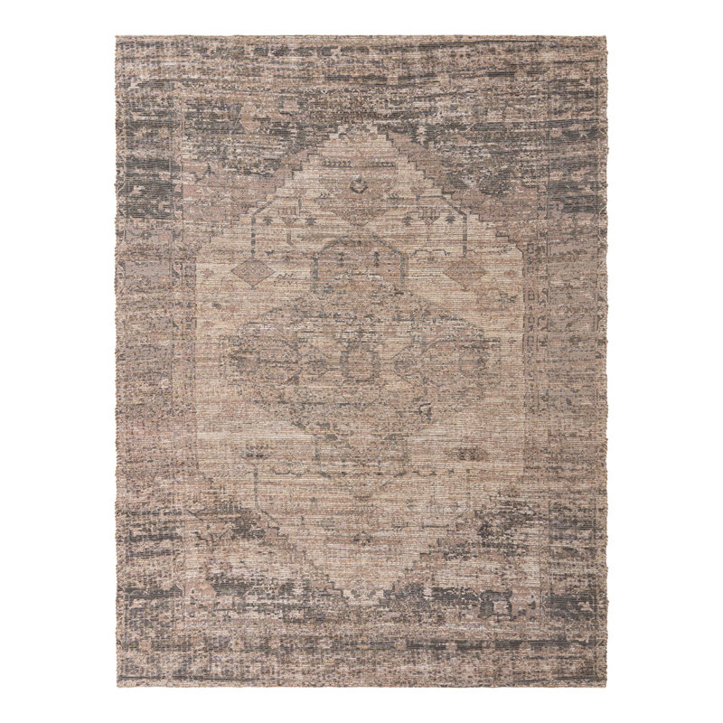 Tapis naturel / brun clair tissé à la main Watkin, Rectangle 9 pi x 12 pi