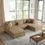 6 Seater Corduroy Seating Component