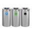 Bac à compost, poubelle de recyclage et poubelle en acier inoxydable 27 gallons-101587442