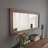 Elegant Wall-Mounted Mirror, Walnut Color, 43.3 x 19.7 x 1.2 inches | 100% Solid Pine Wood, Fully Assembled | Adjustable for Horizontal & Vertical Use, Perfect for Modern Industrial Décor-279526489-279526492