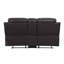 Causeuse inclinable en cuir avec dossier en fibre