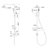 38"H 6 in Exposed Rain Shower Seystem With Handheld Shower (Valve Not Included)-110204853