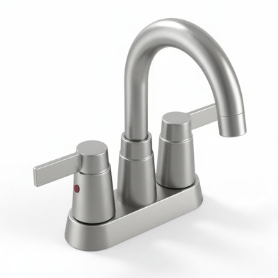 Modern 2-Handle 4" Centerset Bathroom Sink Faucet with High-Arc 360° Swivel Spout