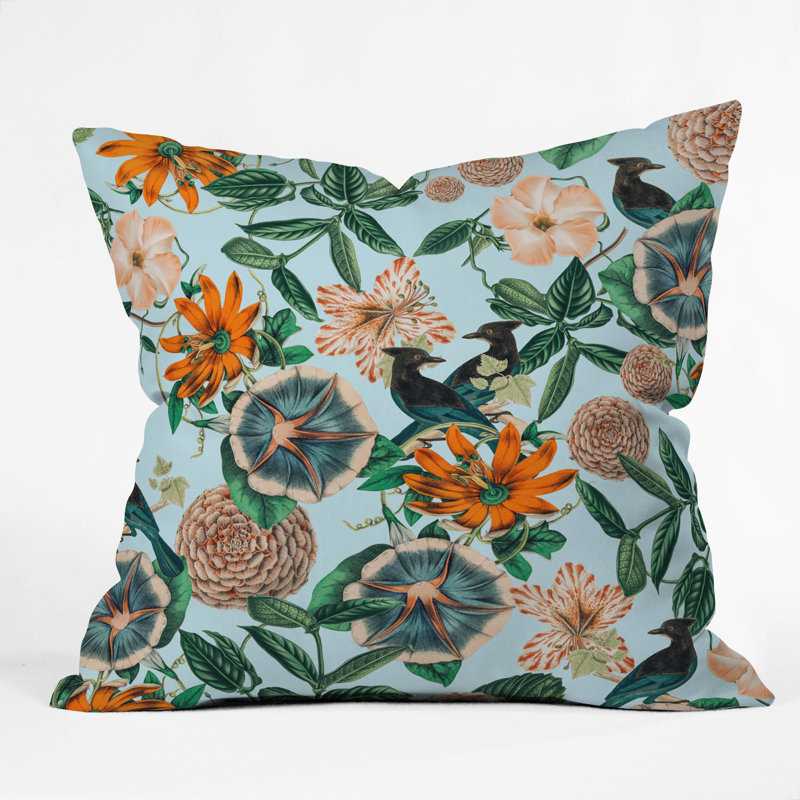 Forest Birds Indoor/Outdoor Throw Pillow