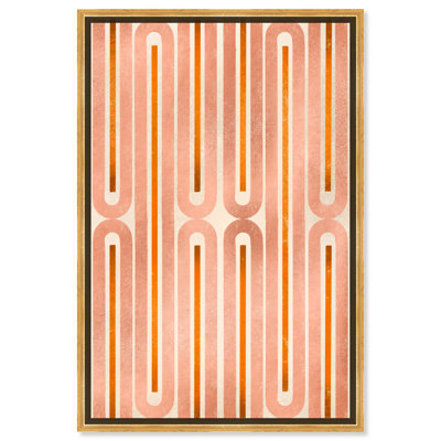 Vintage Rose Gold Waves And Lines Print by Oliver Gal
