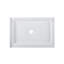 Receveur de douche Voltaire 48 po x 32 po en acrylique blanc, à seuil unique et bonde centrale-907192681
