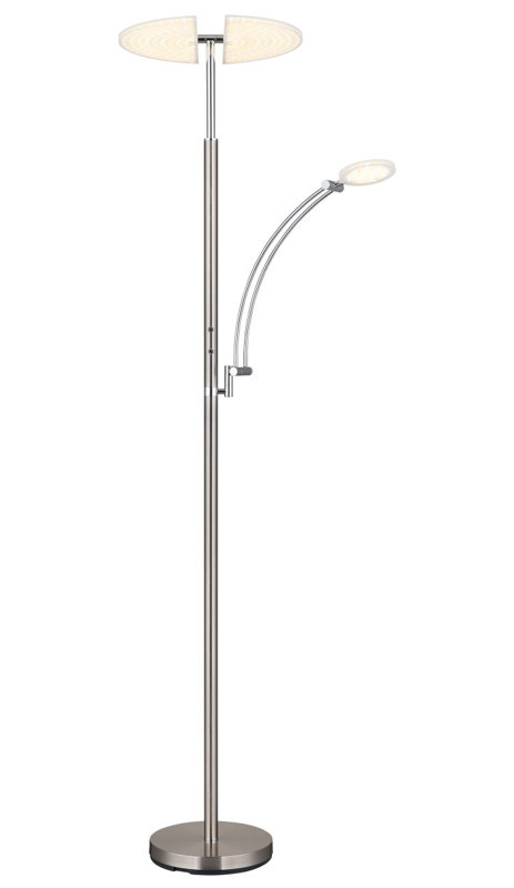 Bandani LED Torchiere Floor Lamp, Nickel