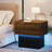 Nightstand with Drawer & LED light, End Side Table-105535509