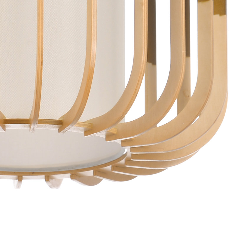 1 - Light Natural Drum Pendant, 28cm H x 40cm W x 40cm D