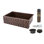 33" Hammered Copper Kitchen Apron Single Basin Sink w/ Barrel Strap Design with Matching Drain and Accessories