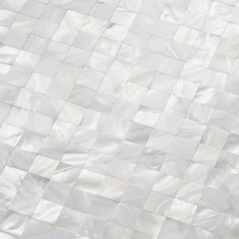 Lokahi 0.66" x 0.66" Seashell Frid Mosaic Wall Tile