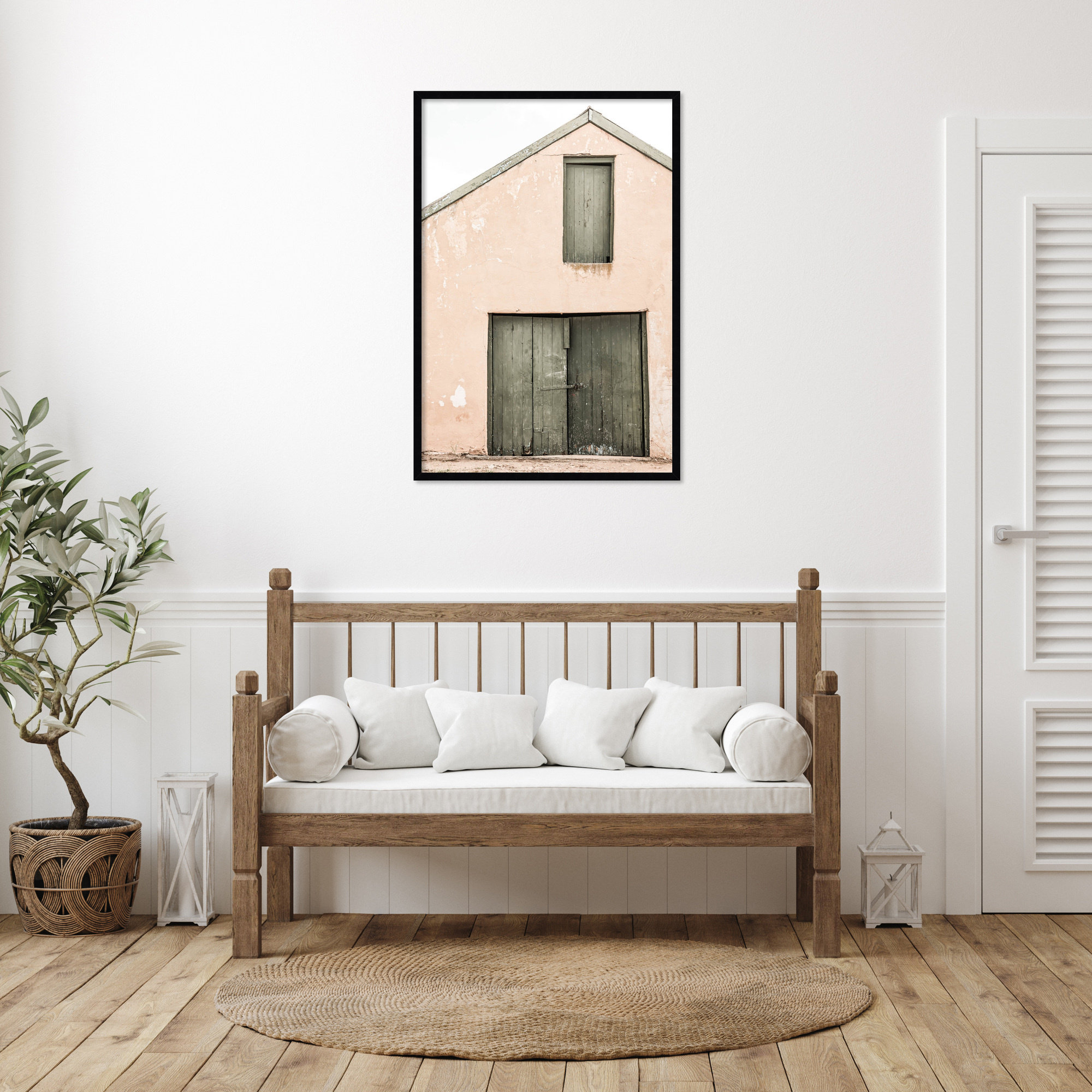 Karoo Farm House by Shot by Clint Wood Framed Wall Art Print, Black, 41" H x 28" W