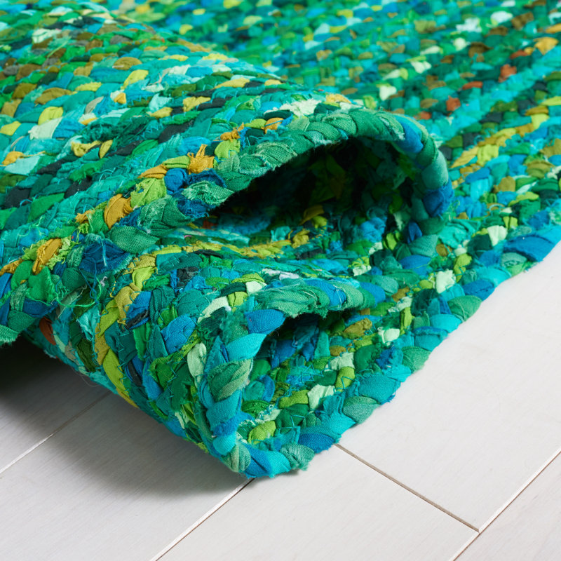 Cotton Hand Woven Area Rug, Oval 152 x 244 cm