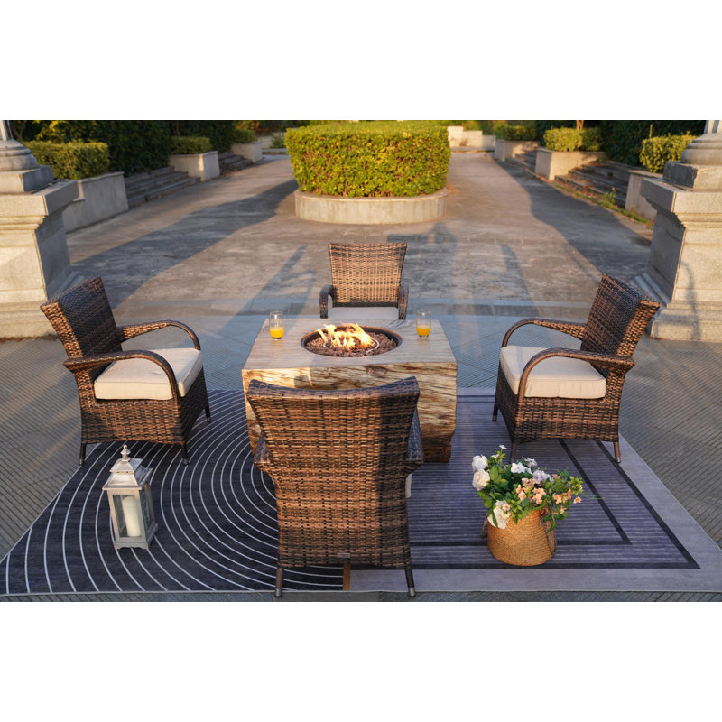 4 - Person Patio Conversation Set with Cushions