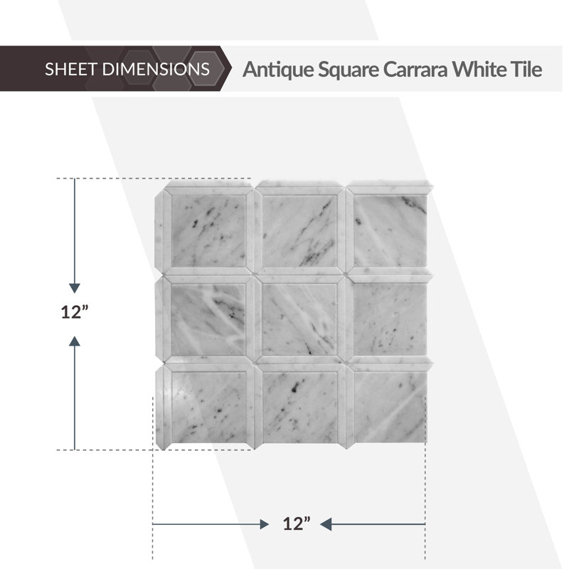 12" x 12" Stone Look Mosaic Wall & Floor Tile