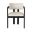 Fauteuil de salle à manger rembourré en bois massif-1852753721