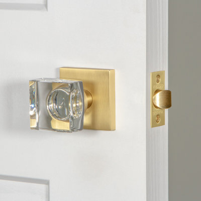 Viaggio Rosette with Quadrato Crystal Knob