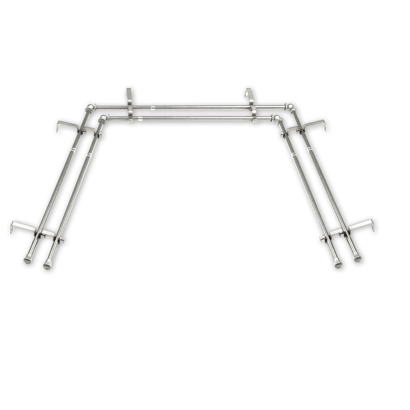 Tringle à rideaux double 0,625 po Leavy, Nickel satiné
