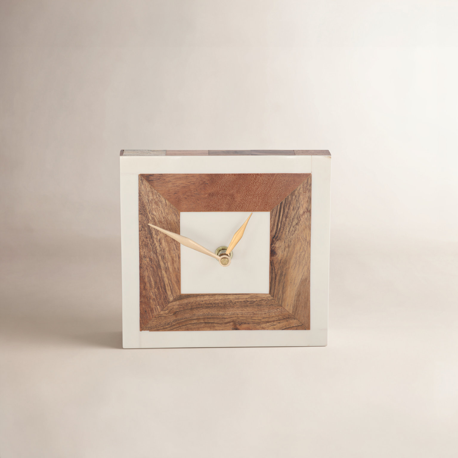 Clock with Wood Inlay