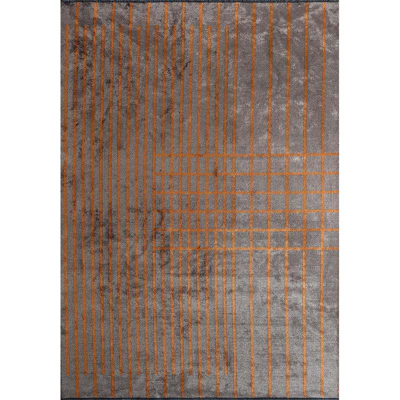 Lignes modernes à rayures, Rectangle 6 pi 7 po x 8 pi 3 po