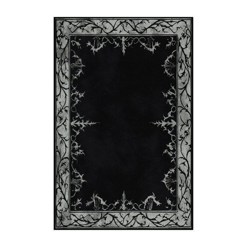 Starry Noir Rug, Rectangle 2' x 3'