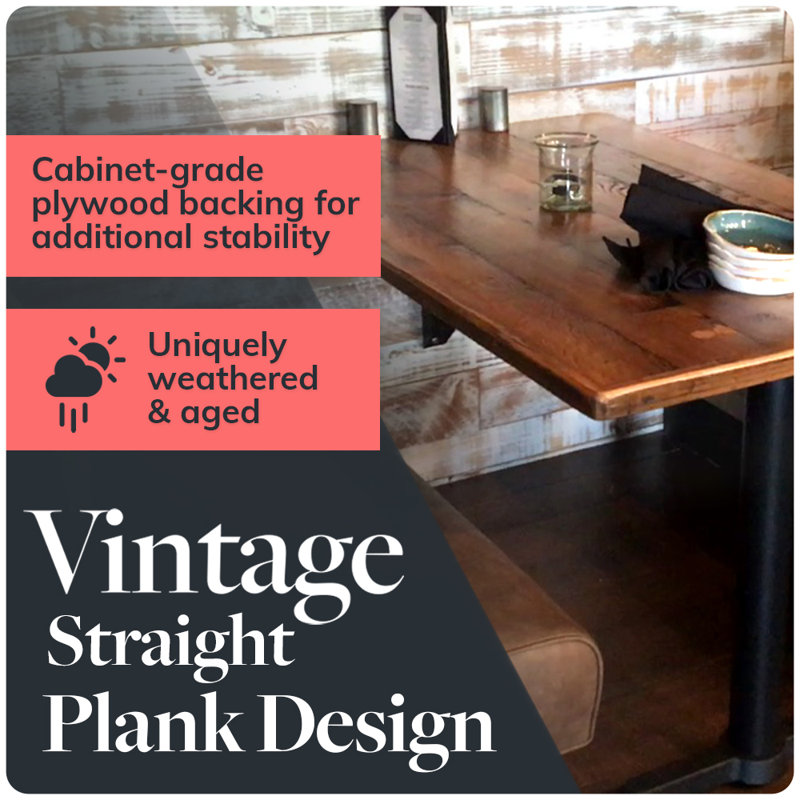 Heirloom Dark Walnut Reclaimed Wood Rectangular Table Top