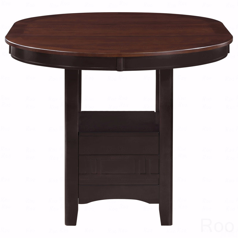 Table de salle à manger à rallonge, Brun / châtaignier