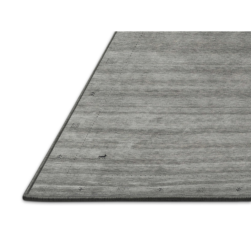Tapis noir/gris, Rectangle 5 pi x 7 pi