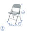 Metal Folding Chair with Rubber Bumper Feet-125568531