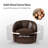 Guarracino 29.25" Top-Grain Leather Swivel Chair With Solid Wood Base Set Of 2-1233362442
