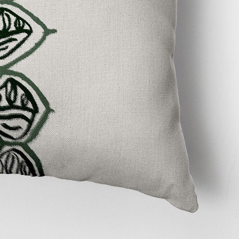 Housse et insert rectangulaires en coton, 20 po X 20 po, Vert foncé
