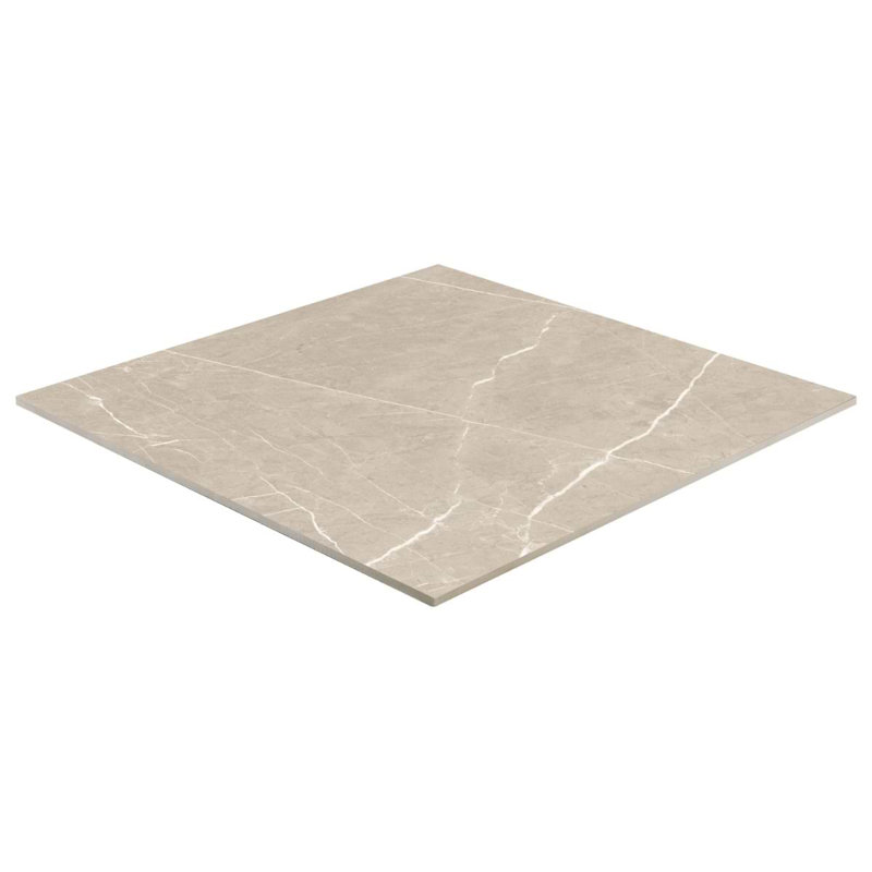 Autograph Arabescato 48X48 Marble Look Satin Porcelain Tile, Crema