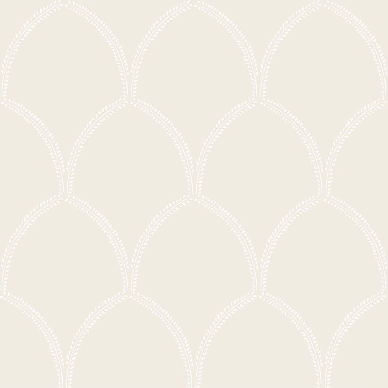 Hutton A 33' L x 20.5" W  Wallpaper Roll, Cream