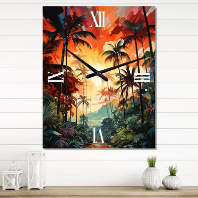 Jawann - Floral Modern Wall Clock