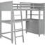 Lit mezzanine simple en bois massif gris avec tablettes et bureau pour une utilisation pratique-1629145896