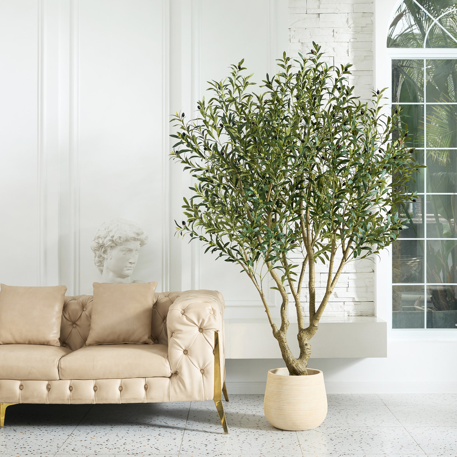 Adcock Olive Tree in Pot, 84" H x 32"W x 32" D