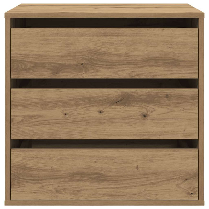 Corner Chest Of Drawers Engineered Wood, Artisian Oak, 58cm H x 60cm W x 41cm D