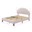 Lit plateforme tapissier avec tête de lit en velours à motif floral-1105668416-1105668417