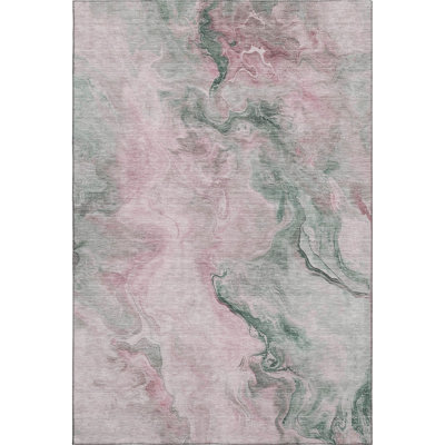 Premium Machine Washable Slesnick AMF1680 Abstract Rug