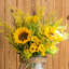 Arrangement floral à tournesol artificiel bouquet