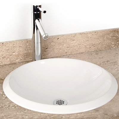 D'Vontz Nevis 16.5'' Stone Circular Bathroom Sink