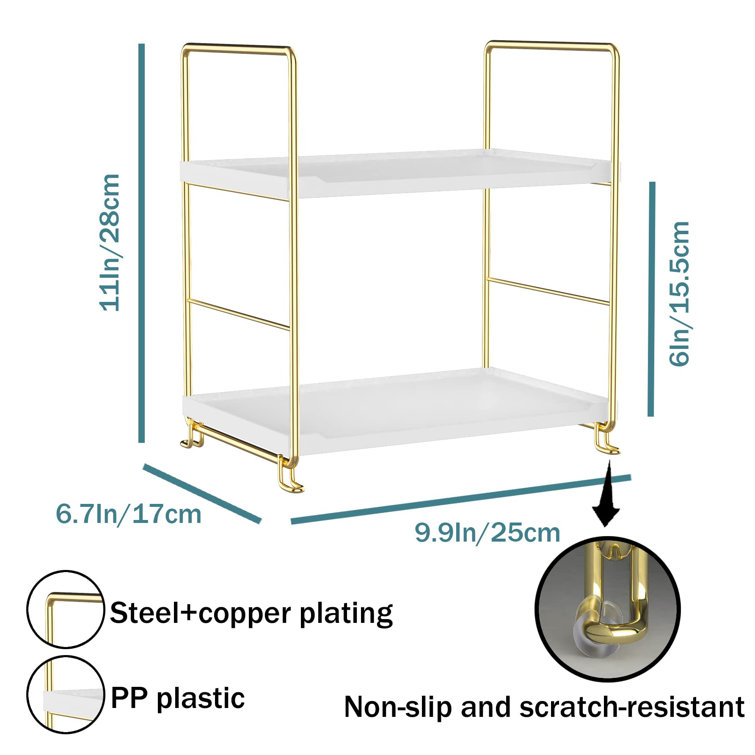 Mercer41 Amberdawn Metal Freestanding Bathroom Shelves