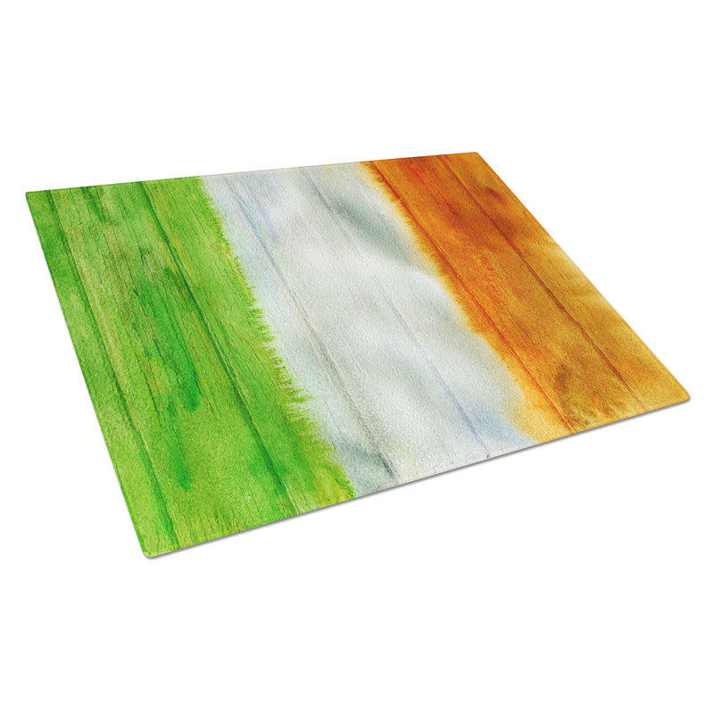 Drapeau irlandais en verre Caroline's Treasures sur planche à découper en bois