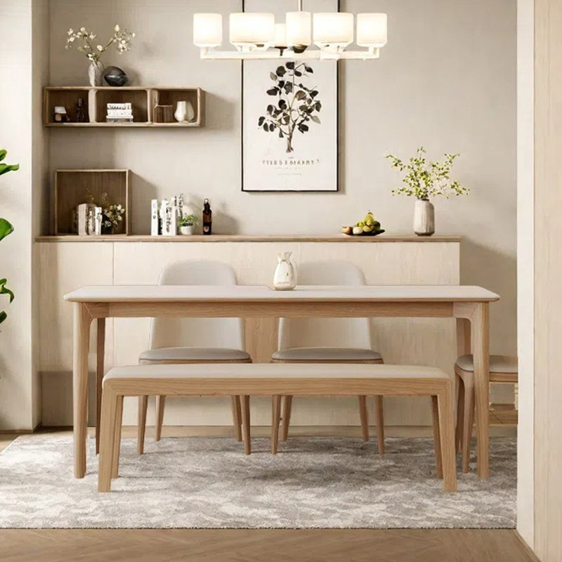 Petit appartement avec table à manger simple, H 29,53 po x L 70,87 po x l 35,43 po