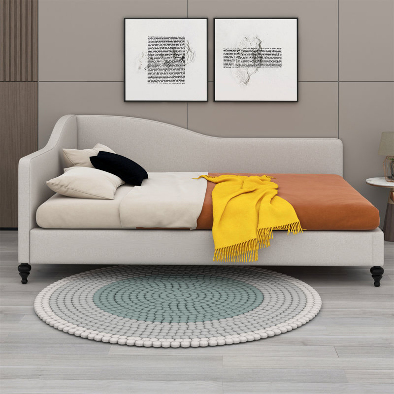 Museville Upholstered Daybed Bed, Beige
