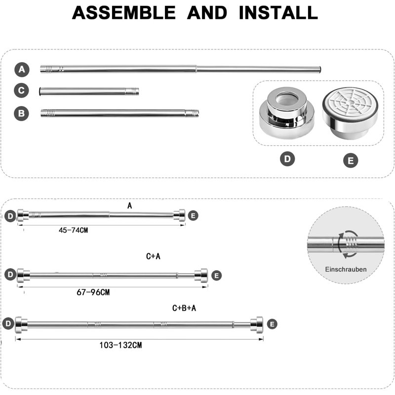 45 cm Straight Tension