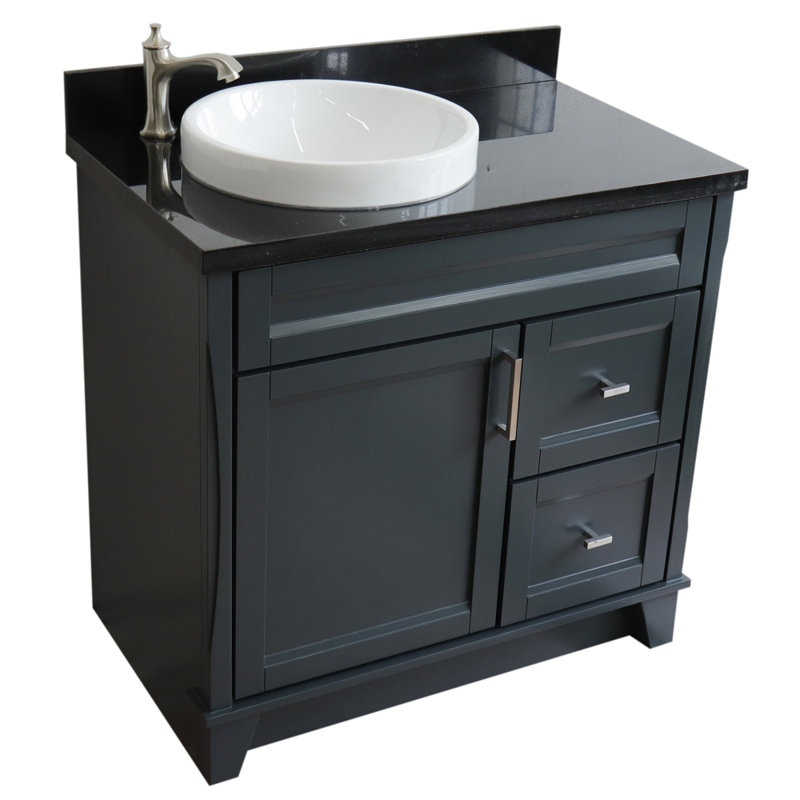 Ensemble de meuble-lavabo simple 37 po Casden, Noir galaxie, Monotrou