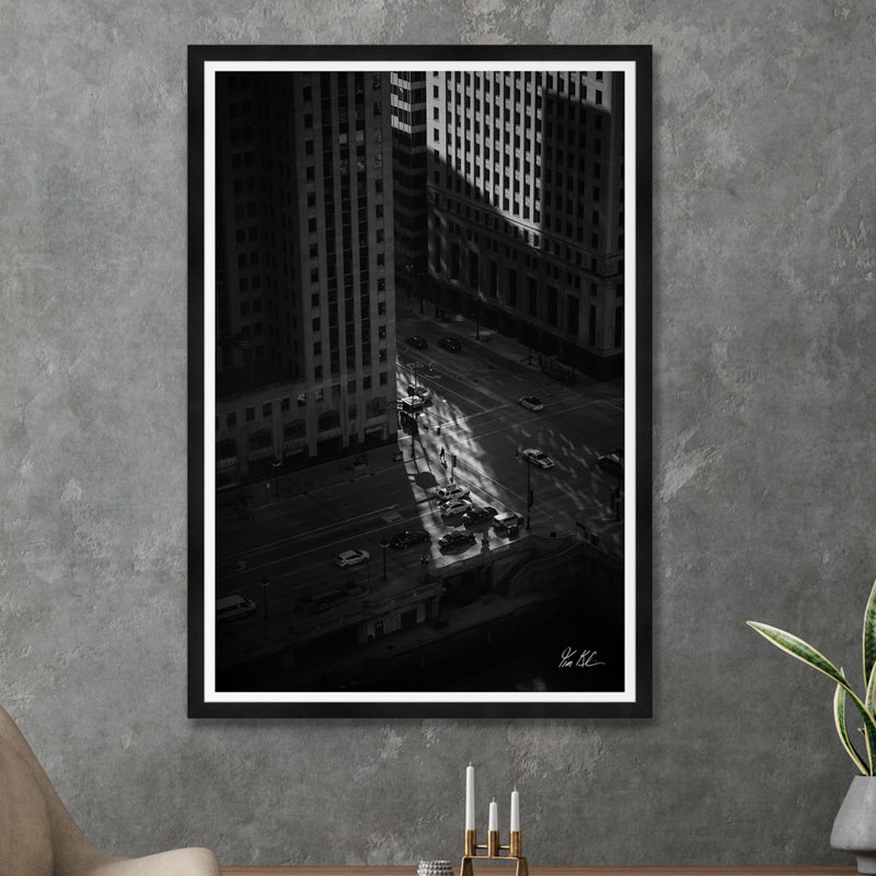 Wacker Drive Chicago II, H 72 po x l 48 po x P 0,25 po, Éclat de photo sans cadre, Ne s’applique pas