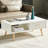 Rectangle Coffee Table With, Sliding Drawer For Storage, Modern Table For Living Room , White-705549101