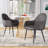 Giannone Tufted Side Chair in Dark Gray and Black (Set of 2)